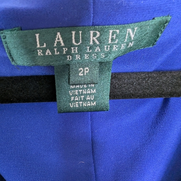Lauren Ralph Lauren Royal Blue Midi Dress Size 2P - Picture 4 of 4